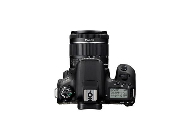 Canon EOS 77D m/18-55mm f/4-5.6 IS STM 24MP, 45 AF-punkt, Full HD, 6 bps, WiFi